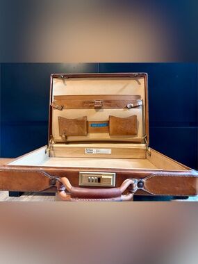 Vintage 1980s Hartmann Belting Leather Briefcase